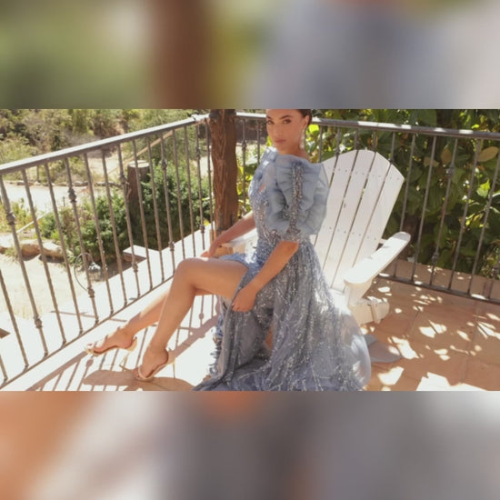 Lucci-Lu-C8042-Plunging-V-Neckline-V-Shape-Back-High-Slit-Beaded-Tulle-Fit-N-Flare-Dusty-Blue-Evening-Dress-B-Chic-Fashions-Prom-Dress