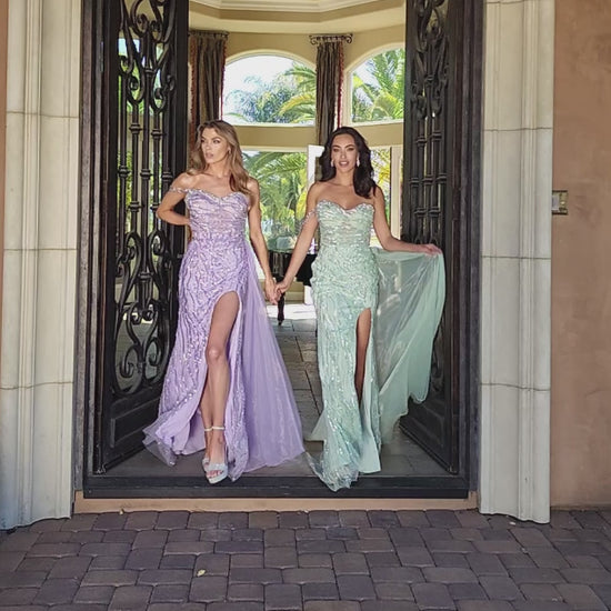 Lucci-Lu-1330-Sweetheart-Neckline-Open-Back-High-Slit-Embroidered-Tulle-Fit-N-Flare-Lilac-Sage-Evening-Dress-B-Chic-Fashions-Prom-Dress