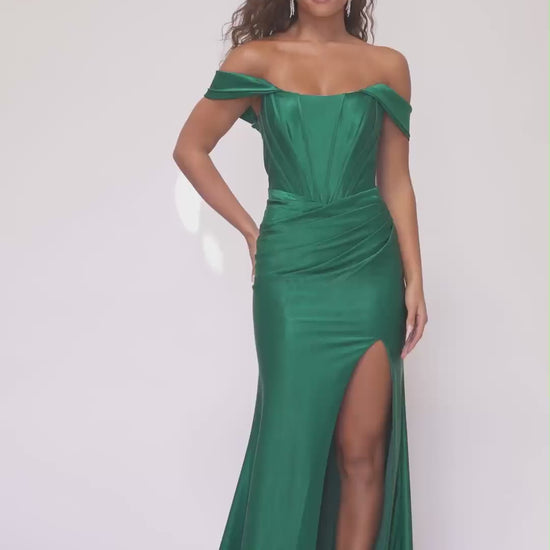abby-paris-90252-straight-neckline-corset-knit-fit-and-flare-w-slit-emerald-claret-evening-dress-b-chic-fashions-prom-dress