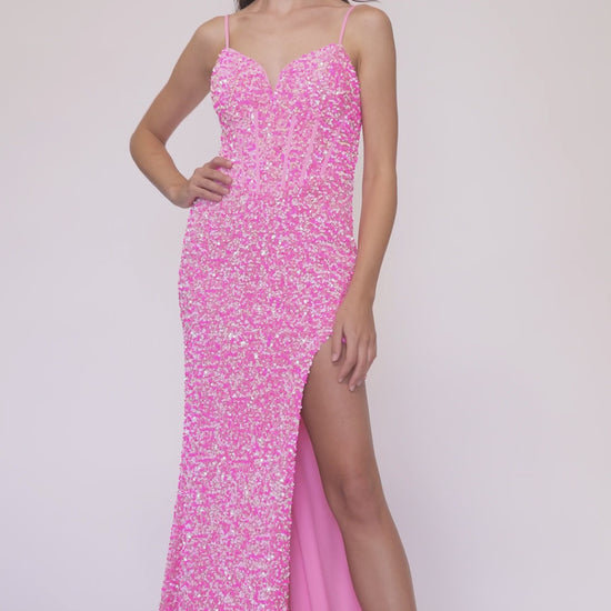 abby-paris-90253-sweetheart-neckline-corset-sequin-velvet-fit-and-flare-w-slit-hot-pink-evening-dress-b-chic-fashions-prom-dress
