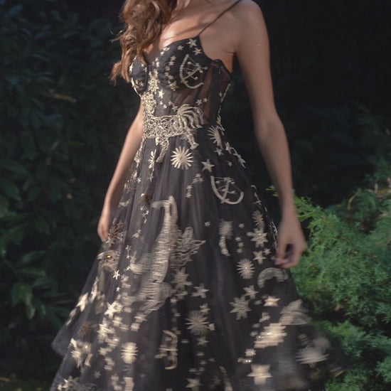 Andrea-and-Leo-A0823-Sweetheart-Neckline-Midrise-Back-Slit-Lace-Sheath-Black-Nude-Evening-Dress-B-Chic-Fashions-Prom-Dress