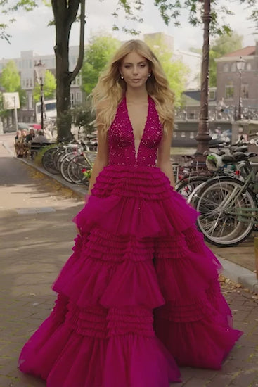 Sherri-Hill-56206-Deep-V-Neckline-Ball-Gowns-Lace-Fabric-Magenta-Long-Dress-Evening-Gown-Prom-Dress-Sherri-Hill-2024