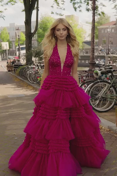 Sherri-Hill-56206-Deep-V-Neckline-Ball-Gowns-Lace-Fabric-Magenta-Long-Dress-Evening-Gown-Prom-Dress-Sherri-Hill-2024