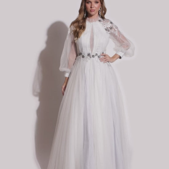 Lucci-Lu-C8057-High-Neckline-Zipper-Back-Sweep-Train-Embroidered-Tulle-A-Line-Ivory-Evening-Dress-B-Chic-Fashions-Prom-Dress