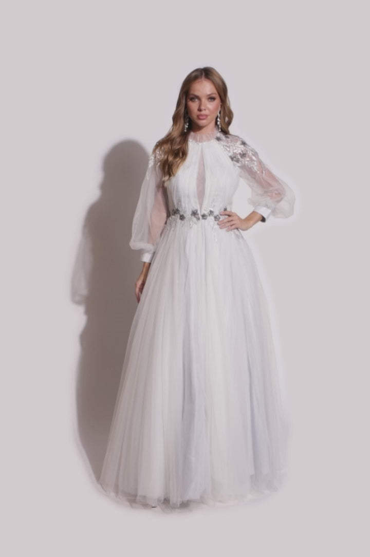 Lucci-Lu-C8057-High-Neckline-Zipper-Back-Sweep-Train-Embroidered-Tulle-A-Line-Ivory-Evening-Dress-B-Chic-Fashions-Prom-Dress