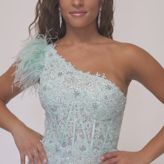 abby-paris-90256-asymmetrical-neckline-corset-with-flower-detail-on-slit-feather-detail-sequin-fit-and-flare-w-slit-mint-evening-dress-b-chic-fashions-prom-dress