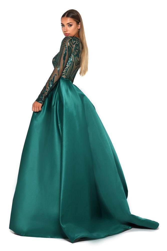 Portia and Scarlett PS1705 Long Sleeve, Emerald / 0 Portia and Scarlett PS1705 Long Sleeve, Emerald / 0