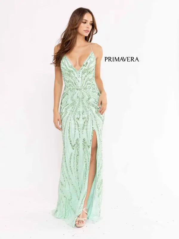 Primavera Couture 3958 B Chic Fashions Long Dress Evening Gowns