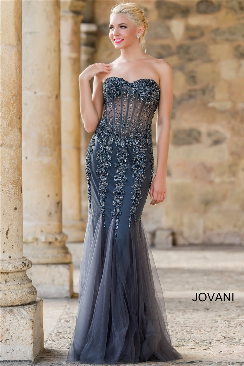 Jovani 5908 B Chic Fashions Long Dress Evening Gowns