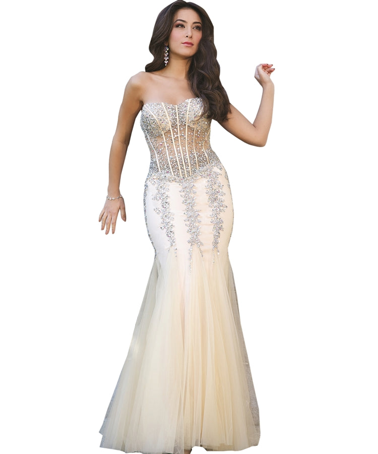 Jovani 5908 B Chic Fashions Long Dress Evening Gowns