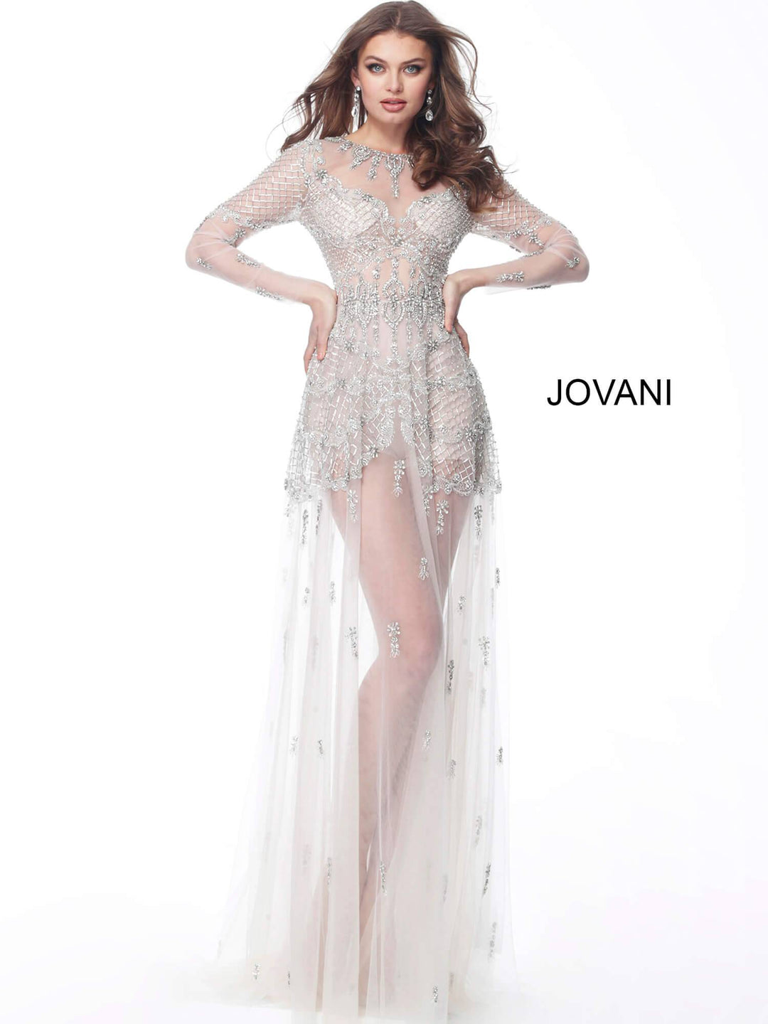 Jovani 62991 (ONLY SIZE 4 OFFWHITE final sale) - B Chic Fashions