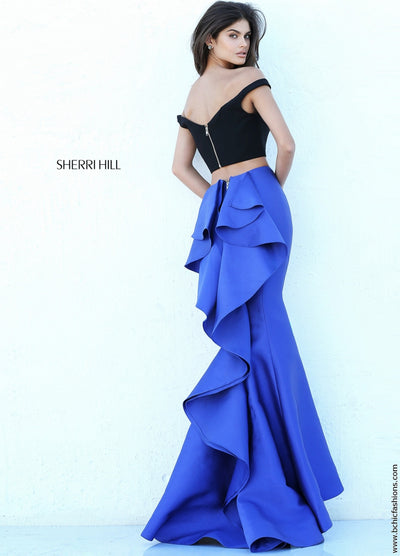 Sherri Hill 50750 (ONLY SIZE 2 BLACK/TEAL)