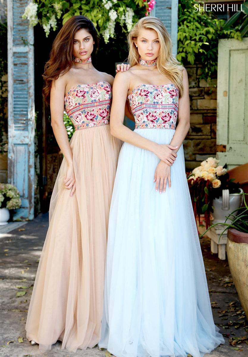 Sherri Hill 50873 (ONLY SIZE 2 IVORY MULTI) - B Chic Fashions