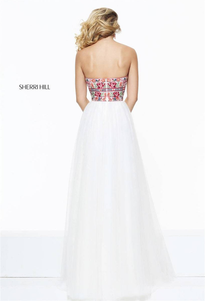 Sherri Hill 50873 (ONLY SIZE 2 IVORY MULTI) - B Chic Fashions