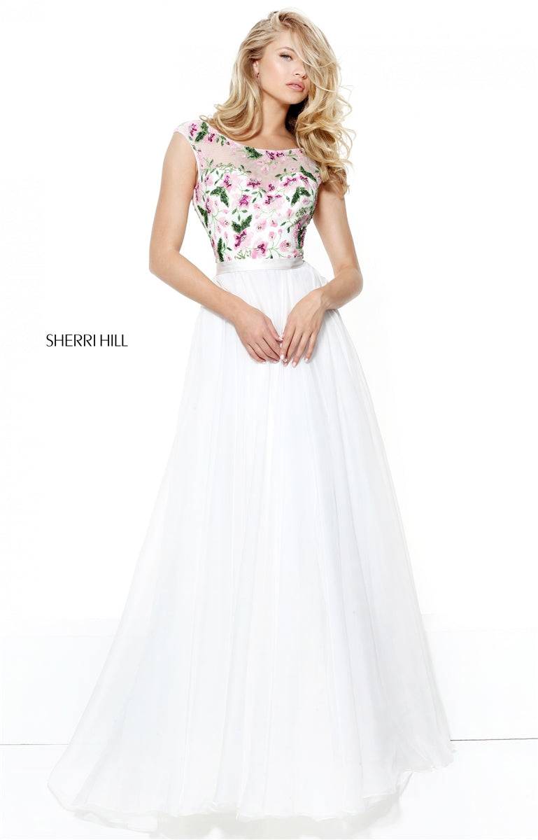 Sherri Hill 50904 (ONLY SIZE 0 IVORY Final sale) - B Chic Fashions