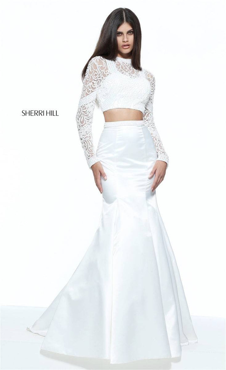 Sherri Hill 51107 (Only size 0 ivory FINAL SALE) - B Chic Fashions