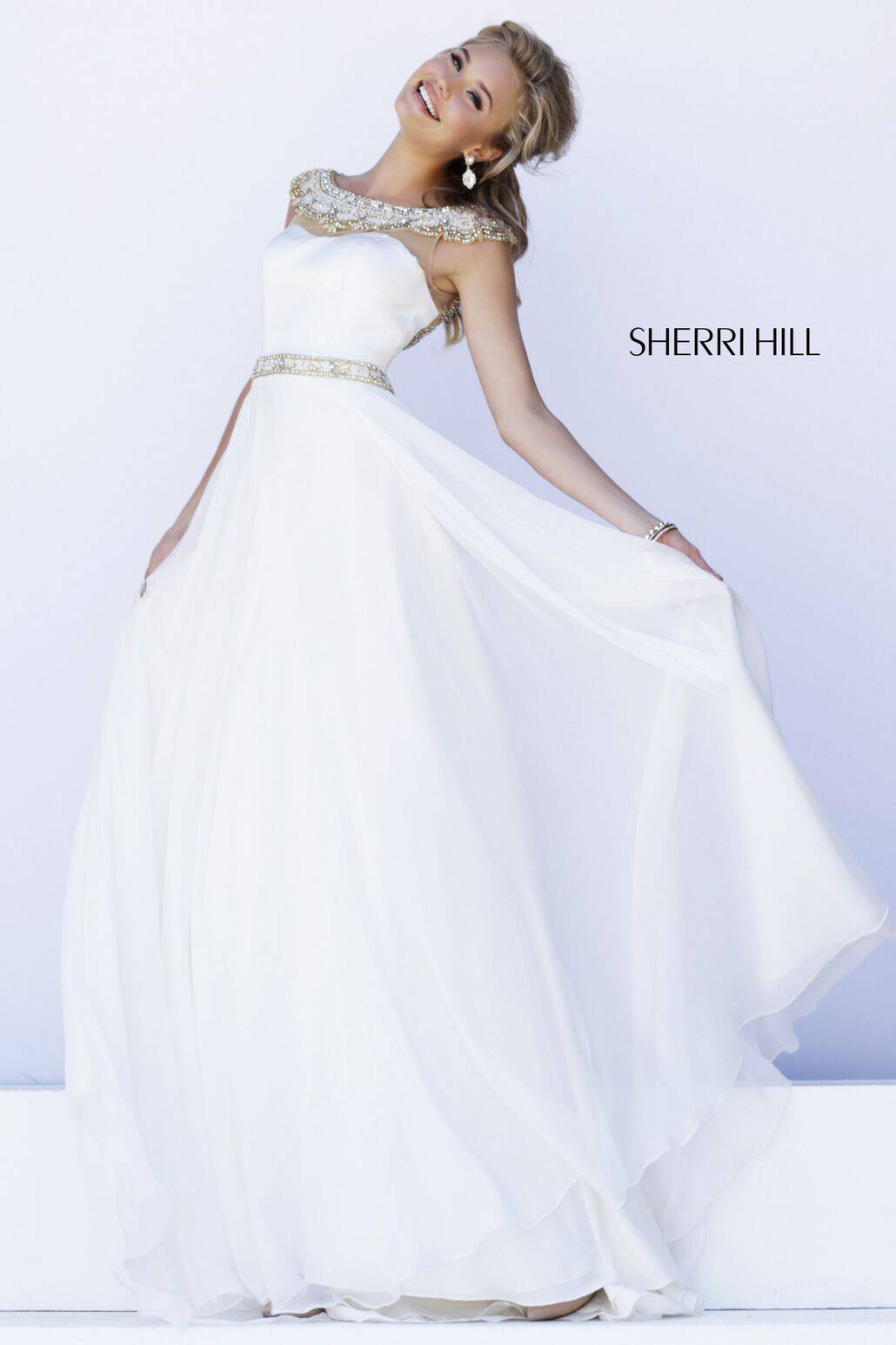 Sherri Hill 32220 (ONLY SIZE 6 IVORY FINAL SALE) - B Chic Fashions