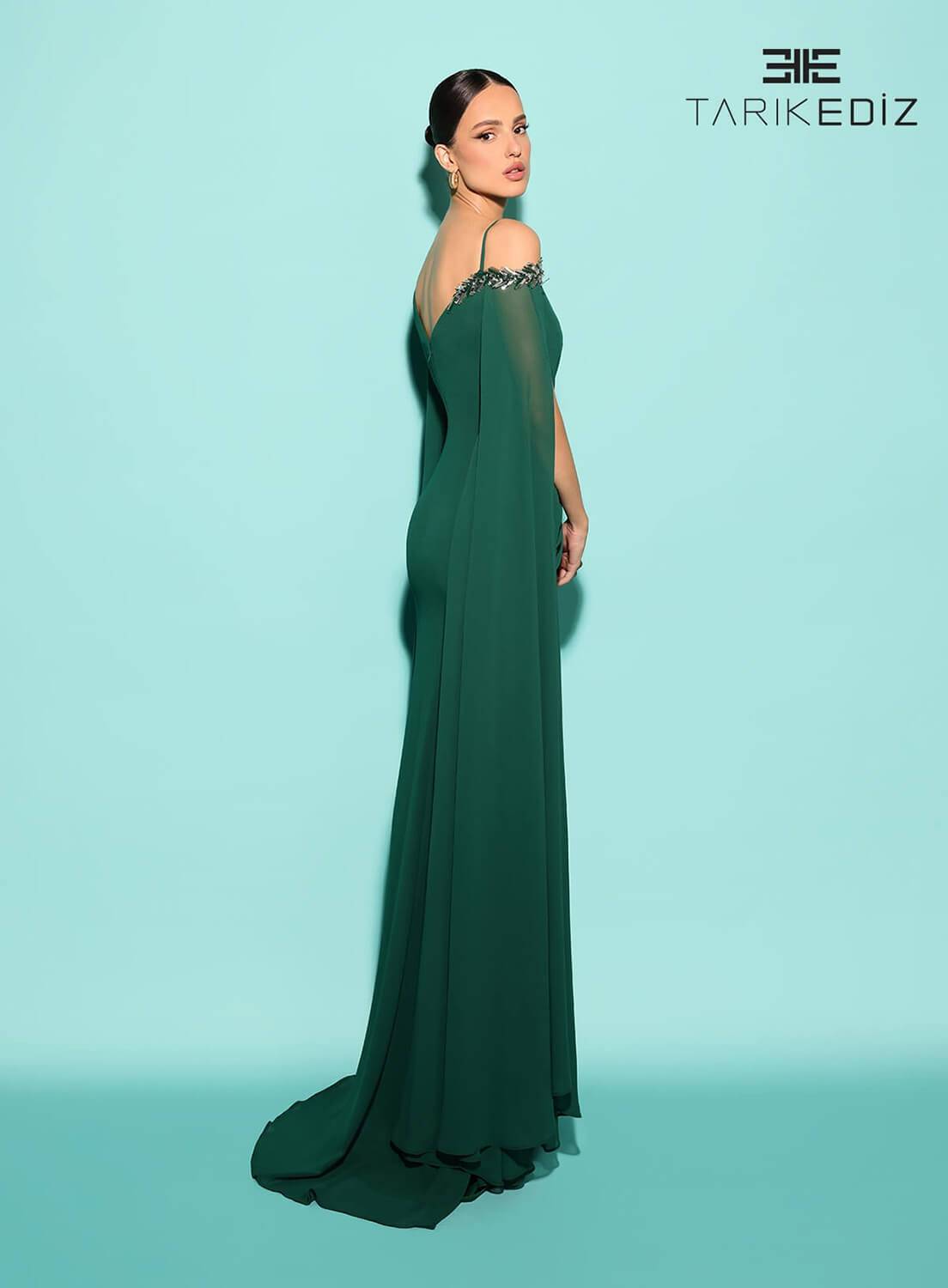 tarik ediz emerald green dress Tarik Ediz 54014 Dress Emerald / 18