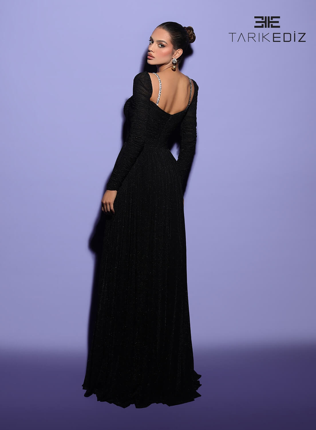 Tarik Ediz 98502 Jersey Fabric Sweetheart Neckline A-Line Long Dress