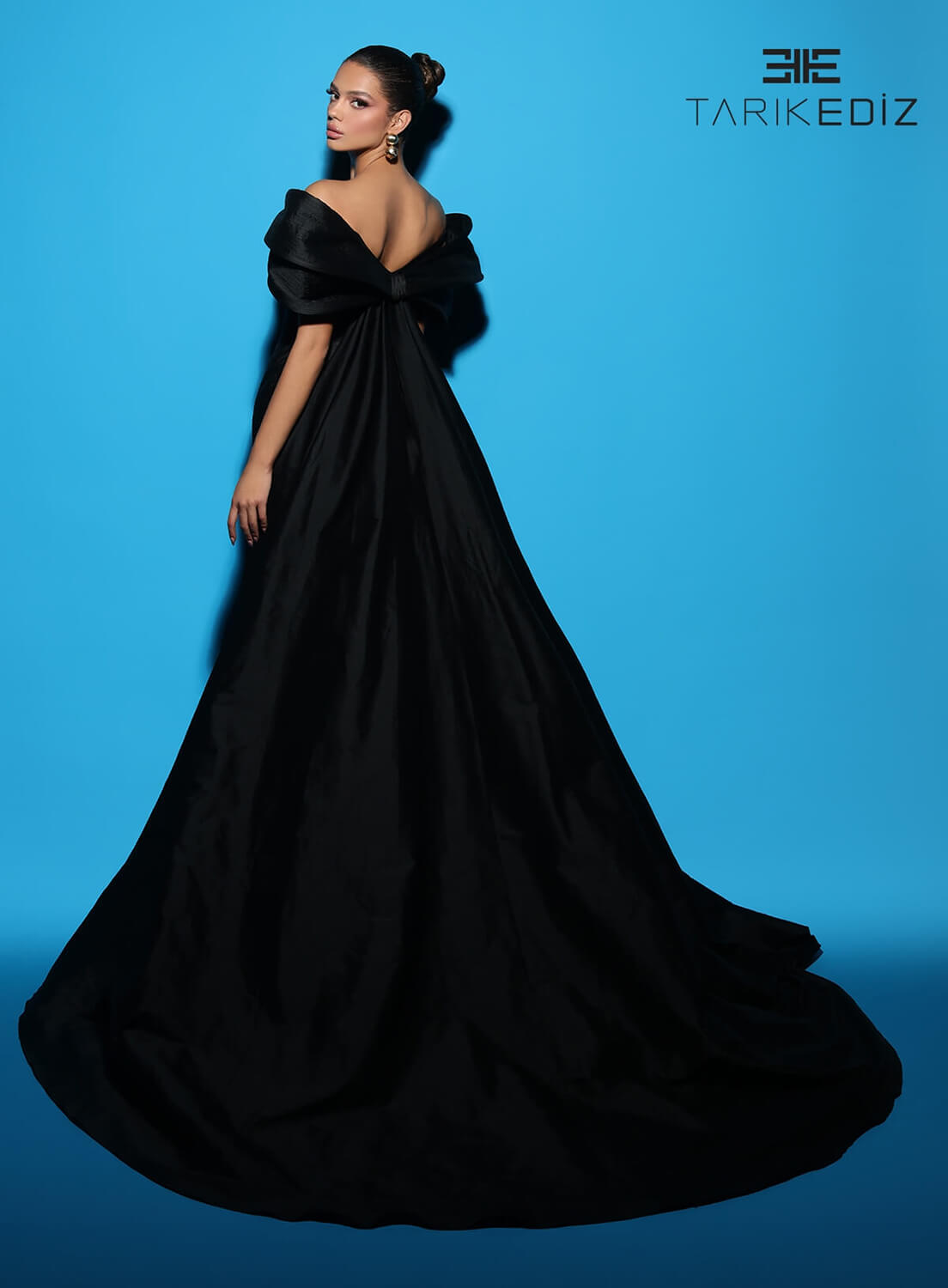 Tarik Ediz 98506 Taffeta Fabric Sweetheart Neckline Column Fitted Long Dress